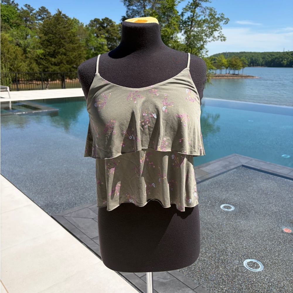 Y2K Mudd floral cami top XS boho layered fairy grunge